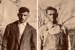 Early 1900s sepia portrait of two men